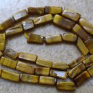 African 10x5mm Tigereye Cube Loose Gemstone Bead 14.5"