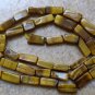 African 10x5mm Tigereye Cube Loose Gemstone Bead 14.5"