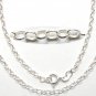 100% STERLING SILVER 2.5m Rolling CHAIN 18" w/Clasp 112