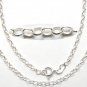 100% STERLING SILVER 2.5m Rolling CHAIN 18" w/Clasp 112