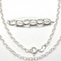 100% STERLING SILVER 2.5m Rolling CHAIN 18" w/Clasp 112