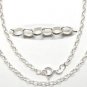 100% STERLING SILVER 2.5m Rolling CHAIN 18" w/Clasp 112