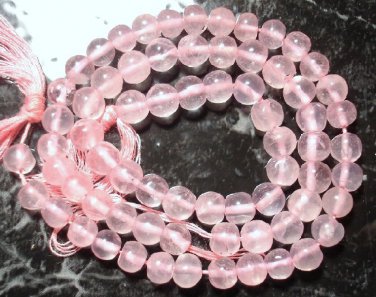 Baby Pink Rose Quartz LRG 8mm Round Gemstone Bead 14.5"