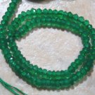 Elegant GREEN ONYX 2.5mm FACETED Rondell Beads 7"