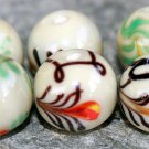 Handcrafted Earthy 15mm Lampwork Glass (6 Beads) L124