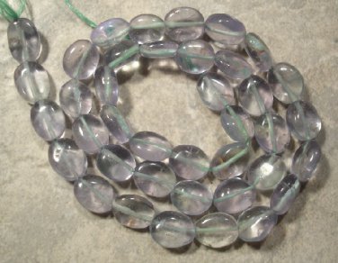 Light Green Flourite 9x6mm Oval Gemstone Beads 14.5"