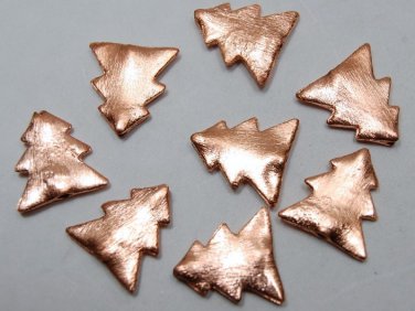 HANDCRAFTED Copper 17X15mm Xmas TREE (4 Spacers) C234
