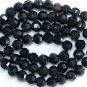 GORGEOUS BLACK ONYX 4mm FACETED ROUND Ex. LONG 16" A++
