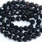GORGEOUS BLACK ONYX 4mm FACETED ROUND Ex. LONG 16" A++