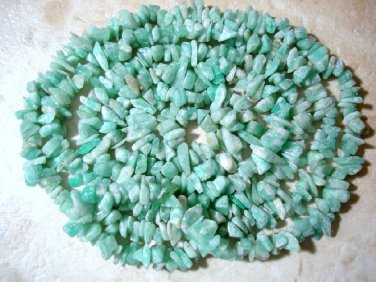 Stunning Amazonite 4-8mm Chips Loose Gemstone Beads 35"