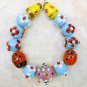 Handmade Lampwork 15-20mm (Set of 13) Spring Collection Glass Beads A7