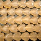 Exquisite Peach CHALCEDONY 10x10mm Cabochon HEARTS 13"