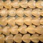 Exquisite Peach CHALCEDONY 10x10mm Cabochon HEARTS 13"
