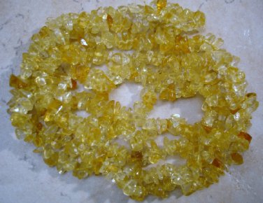 Bright CITRINE Chips 4-8mm Gemstone Beads 36" Long