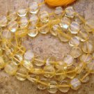 Bright Yellow CITRINE 5mm Coin Gemstone Beads 14.5"