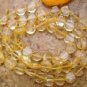 Bright Yellow CITRINE 5mm Coin Gemstone Beads 14.5"