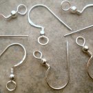 STERLING SILVER FRENCH EAR WIRE (12 Hooks w/BALL) S57