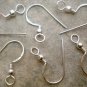STERLING SILVER FRENCH EAR WIRE (12 Hooks w/BALL) S57