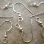 STERLING SILVER FRENCH EAR WIRE (12 Hooks w/BALL) S57