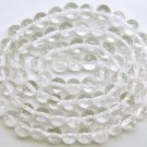 White Crystal 7mm ROUND Gemstone Bead 14" Strand