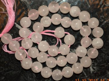 Rose Quartz LARGE 8-8.5mm Round Cute Pink Gemstone Beads 14" strand