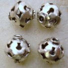 925 STERLING SILVER 11mm Filigree Round (2 Beads) S618