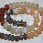 Checkerboard Multi Moonstone LARGE 9-10mm Faceted Rondelle Gemstone 14.5" strand