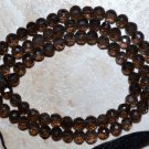 Micro Faceted SMOKY Quartz 3.5-4.5mm Round Gemstone Beads 13.5" long Strand A++