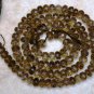 Micro Faceted SMOKY Quartz 3.5-4.5mm Round Gemstone Beads 13.5" long Strand A++