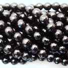 ISRAEL NATURAL BLACK ONYX 6MM FACETED ROUND 7" 30Pc A++