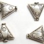 925 STERLING SILVER Antique Bali Triangle 14mm (2) S614