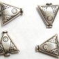 925 STERLING SILVER Antique Bali Triangle 14mm (2) S614