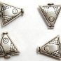 925 STERLING SILVER Antique Bali Triangle 14mm (2) S614