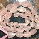 Rose Quartz Large 20-26mm long (2 Loose Faceted Tumble Nugget) Gemstone 16 grams