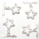 925 SILVER Plated 21X18mm STAR (4 Toggle Sets) P277