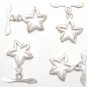 925 SILVER Plated 21X18mm STAR (4 Toggle Sets) P277