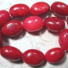 WHOLESALE OVAL 10X7mm RUBY (10 BIG Beads) 43Ct FREE SH