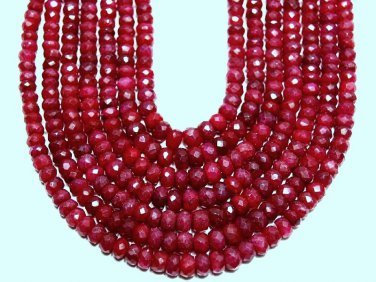 WHOLESALE 4.5mm RUBY (50 FACETED Rondell) 29Ct FREE S&H