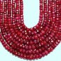 WHOLESALE 4.5mm RUBY (50 FACETED Rondell) 29Ct FREE S&H