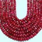 WHOLESALE 4.5mm RUBY (50 FACETED Rondell) 29Ct FREE S&H