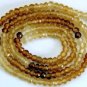 Micro FACETED 3mm HESSONITE Garnet Rondelle 7" Str A+