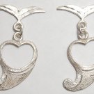 925 SILVER Plated 26X16mm CELTIC HEART (2 Toggles) P271