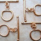 COPPER Plain 25X16mm HEART Shape TOGGLE (3) 58Ctw C111