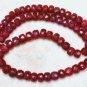Wholesale Real RUBY 3.5-4.5mm FACETED Rondelle Beads 9" strand 45 ctw A++