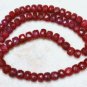 Wholesale Real RUBY 3.5-4.5mm FACETED Rondelle Beads 9" strand 45 ctw A++
