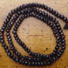 Micro FACETED NATURAL BLACK ONYX 3-3.5mm RONDELLE 7.5"
