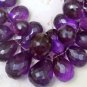 Amethyst BIG 10-22mm long x 6-15mm wide Faceted Drops 8.5" str Select-A-Size A+