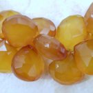Citrine CHALCEDONY 11-13mm (5 Faceted Hearts) 34Carats