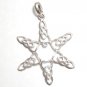 925 Silver Layered 58x48mm STAR Loop Pendant P254