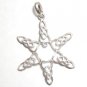 925 Silver Layered 58x48mm STAR Loop Pendant P254
